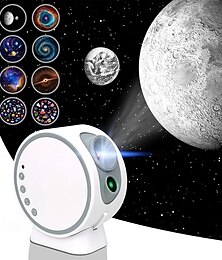 abordables -Projecteur de ciel étoilé et de planètes pour enfants et adultes avec haut-parleur Bluetooth, 8 disques de films HD avec objectif réglable, à offrir en cadeau