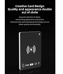 levne -Bluetooth (pouze iOS) Tracke IP68 Voděodolný Dobíjecí Smart Tag Klíčový Finder Locator se zvukem Karta pro sledování předmětů na klíče, peněženku, zavazadla, batoh, kufry, cestovní pas