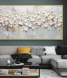 abordables -Pinturas al óleo de paisajes de flores con textura 3D hechas a mano de Mintura sobre lienzo, decoración de pared, imagen abstracta moderna para decoración del hogar, pintura enrollada sin marco y sin