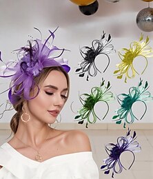 voordelige -elegante veren fascinators voor dames - stijlvolle hoofddeksels voor Gatsby - themafeesten en speciale gelegenheden