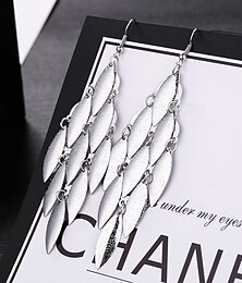 abordables -Boucles d'oreilles pendantes classiques en forme de feuille, bijoux en argent/noir/or pour mariage, Halloween, cadeau, festival quotidien