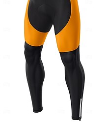 billige -Herre Grafisk Sykkelbukser Sykkel Bunner Slank Fasong sport UV-bestandig 3D Pute Hurtigtørkende Refleksbånd Hvit Gul Klær Sykkelklær