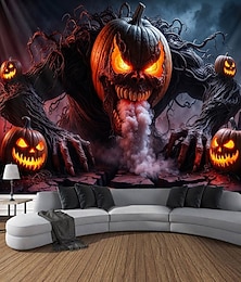 お買い得  -Halloween タペストリー バナー 毛布 スケルトン カボチャ ダークパンクゴシック パーティー 寮 撮影背景 装飾壁ドア背景