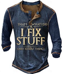 levne -Pánské dlouhé grafické tričko "Opravuji věci a vím o tom" koníčky a životní styl