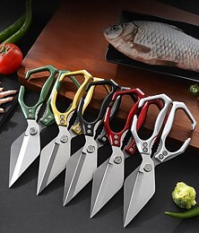 economico -forbici da cucina multifunzionali per impieghi gravosi, forbici da pollame in acciaio inossidabile con impugnatura ergonomica, forbici da cucina triangolari affilate per carne, pesce e taglio delle