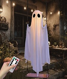 economico -1 pz 1,5 m/5 piedi altalena sospesa per Halloween illumina graziosi fantasmi per interni ed esterni galleria anteriore cortile festa festival di Halloween atmosfera luce decorativa batteria AAA