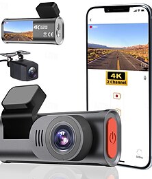 abordables -D28 1440P / 2160P Nuevo diseño / HD / con cámara trasera DVR del coche 170 Grados Gran angular 2 pulgada IPS Dash Cam con WIFI / Visión nocturna / G-Sensor 4 LED infrarrojos Registrador de coche
