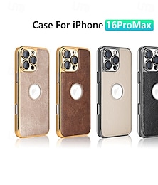 Недорогие -телефон Кейс для Назначение iPhone i16 15 14 Pro Max Plus 13 Pro Max Кейс на заднюю панель Поддержка беспроводной зарядки Защита от удара Ретро ТПУ Кожа PU