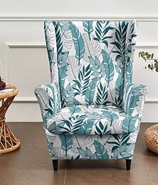 abordables -Funda para sillón orejero, funda elástica de poliéster con estampado floral, rayado o geométrico, protector de muebles para sala de estar