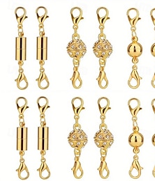 preiswerte -12 Stück/Set magnetische Halskettenverschlüsse und Verschlüsse für Schmuck, starker, sicherer Schnappverschluss, einfach zu verwenden bei Arthritis, DIY-Reparatur, Armbandverlängerungsverbinder