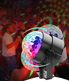 abordables -Luditek Lot de 2 lumières de fête activées par le son avec télécommande Boule disco Lampe stroboscopique DJ pour la maison Salle de danse Fournitures de fête Cadeaux d'éléphant blanc Décorations de