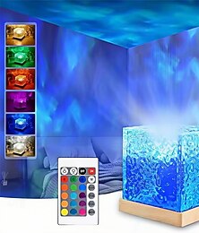 お買い得  -オーシャンウェーブプロジェクターライト 16色 ミッドナイトオーラ オーロラ グローランプ ホームオフィス バー レストラン 水中プロジェクター ナイトライト USB 1個