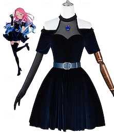 halpa -Muukalaisten vaihe Cosplay Asu Naamiaisasut Virtuaalinen idoli Elokuva-cosplay for Naisten Aikuiset Halloween Karnevaali Suoritus Comic Con Anime-näyttely