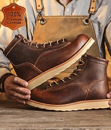 preiswerte -Klassische braune Mokassins für Herren mit Schnürung und genähter Sohle, bequemer Arbeitskleidungsstil für Outdoor-Aktivitäten und den lässigen Alltagsgebrauch