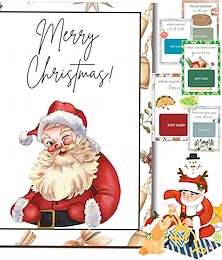 abordables -Livre de cartes-cadeaux de Noël avec des surprises à chaque page, reliure spirale à faire soi-même, porte-cartes-cadeaux de survie universitaire, cadeaux idéaux pour la famille, les amis, les