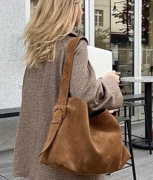 abordables -Sac fourre-tout en daim pour femme - Sac à main hobo décontracté vintage de grande capacité de style bohème, idéal pour le travail quotidien, les voyages et le shopping