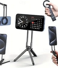 abordables -Trépied magnétique pour téléphone iPhone - Construction en alliage d'aluminium compatible avec les smartphones Trépied portable Conception magnétique double face pour une fixation rapide.