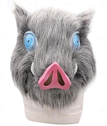 preiswerte -Zubehör Maske Inspiriert von Schwein Inosuke Hashibira Anime Cosplay-Zubehör Polyester Herren Damen Halloweenkostüm