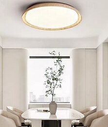 voordelige -LED plafondlamp traploos dimbaar plafondverlichting met stenen plafonddecoratie, 50 cm LED plafondlamp cirkelvormig ontwerp, LED-lamp voor thuis &kantoor 110-240v