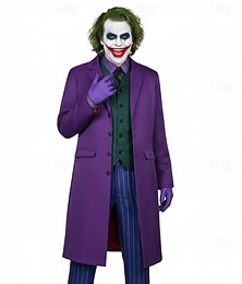 economico -Joker Jolly Clown Costume Cosplay Completi & Blazer Costume originale Festa in maschera Cosplay di film for Per uomo Adulti Halloween Carnevale Performance Feste