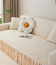 preiswerte -Jacquard-Sofabezug mit elastischem Rock, einfarbiger, hochwertiger, verdickter, rutschfester Universal-Sofabezug für alle vier Jahreszeiten