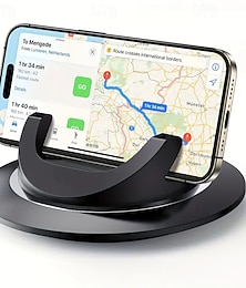 abordables -Support de téléphone pour voiture, adaptateur de montage pour tableau de bord, support de téléphone rotatif à 360°, ventouse, tapis de tableau de bord en silicone antidérapant, support de téléphone
