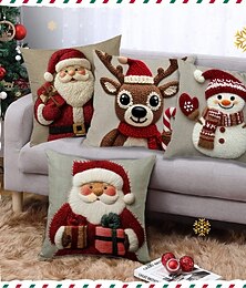 levne -vánoční povlak na polštář, sváteční dekorativní povlak na polštář na pohovku, do obývacího pokoje a do domácí slavnostní výzdoby