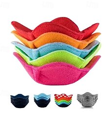 cheap -4/8PCS Microwaveable Hot Dish Racks – Machine Washable, Foldable, Insulated, Non-Slip Trivets with Handles, Protects Hands & Table, Ideal for Soup, Seasonal Kitchen Accessories & Christmas Gifts