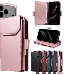 halpa -puhelin Etui Käyttötarkoitus iPhone 17 Pro Max 17 Air 16 15 14 Pro Max Plus 13 Pro Max Lompakkokorttikotelo Koko vartalon suoja Lanyardin kanssa Iskunkestävä Retro PU-nahka