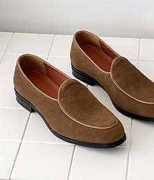 preiswerte -Herren-Loafer aus Wildleder, klassische Slip-On-Flats, leichte, bequeme Schuhe für die urbane Freizeitkleidung