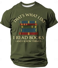 baratos -Homens Gíria engraçada Camiseta Manga Curta Camiseta Impressão 3D Gola Redonda Camisa Moda Diário Rua Diário Preto Vermelho Azul Verão Primavera Roupa S M L XL XXL XXXL