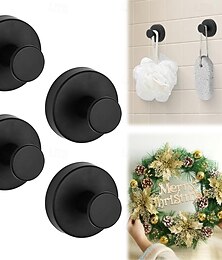 cheap -4 Pack Suction Cup Hooks for Wreaths on Glass,Model No-Drill Suction Cup Hooks, Wreath Hangers for Front Doors, Metal Towel Hooks for Showers Bathrooms Mirrors
