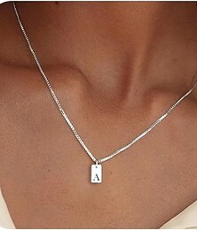 abordables -1 pièce Collier For Femmes Rue Quotidien Acier Inoxydable Classique