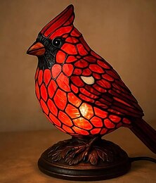 voordelige -Kardinalis vogellamp, hars, kardinalis nachtlampje, kerstversiering, rode vogel, bureau-ornament voor naast het bed, woonkamer, slaapkamer, huisdecoratie