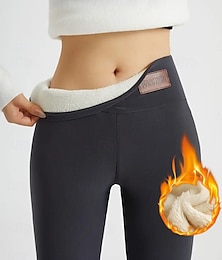 abordables -Femmes Leggings Actif Vacances Mode Longueur complète Taille haute Couleur Unie Respirabilité Doux Confortable Élastique Vin Bleu marine Noir Gris Printemps Automne Hiver Coupe régulière