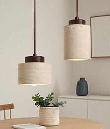 olcso -nordic természetes kő medál világítóhenger kicsi századközepe modern függő 85-265v