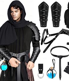 levne -Retro Středověké Renesanční Zbraně a výzbroj šátek Sada příslušenství Válečník Viking Ranger Maškarní kostým Pánské Unisex Viking předvečer Všech svatých Karneval Výkon LARP Ren Faire Dospělí Pásek
