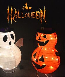 お買い得  -カボチャ ゴースト コードレス モード切り替え ハロウィーン 単3乾電池 1個