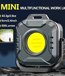 billiga -Mini högpresterande LED-arbetslampa uppladdningsbar EDC-ficklampa 6 ljusstyrkelägen justerbar färgtemperatur lång batteritid utomhusbelysning för nödsituationer
