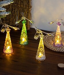 levne -1 ks 13cm vánoční dekorace mini svítící krystal létající pták vánoční stromeček LED noční světlo stolní dekorace ornament světlo ag10*3 baterie