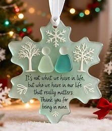 levne -Akrylová sněhová vločka ve tvaru sněhové vločky, mořské sklo, přátelství, vánoční ozdoba, unikátní památka na přátelství, pobřežní zimní vánoční dekorace na stromeček, ideální dárky pro nejlepší přátele.