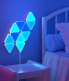billiga -LED triangulär kvantlampa RGB vägglampa smart pickup rytm bakgrundsljus för sovrum sänglampa nattlampa kontorsdekoration