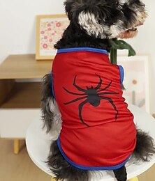preiswerte -1 Stück Halloween-Spinnen-Haustierwesten | Polyester | atmungsaktiv, flohsicher | Hunde- und Katzenhemden | drinnen/draußen | Hoodie-Stil