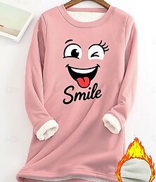 baratos -Moletom feminino com capuz, gráfico, quente, casual, felpudo, manga comprida, gola redonda, blusas regulares, casual de rua, amarelo, rosa, rosa escuro, azul, cinza, primavera, outono, inverno