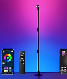 cheap -Corner Floor Lamp RGB, LED Floor Lamp with Music Sync and 16 Million DIY Colors, App & Remote Control, Color Changing Modern Smart Corner Lamp for Bedroom Living Room