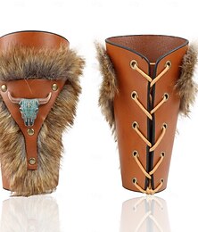 levne -Retro Středověké Renesanční Zbraně a výzbroj Náramek Chrániče paží Válečník Viking Maškarní kostým Pánské Dámské Unisex Viking předvečer Všech svatých Karneval Výkon LARP Ren Faire Dospělí Kolluk