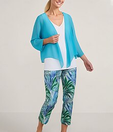 abordables -Haut en soie pour femme, style décontracté, noué sur une robe, débardeur, manches 3/4, tenue décontractée
