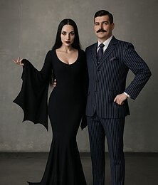 levne -Gotický horor Temná akademie Obleky a blejzry Halloween skupinové kostýmy pro páry Krásné šaty gotický Filmové kostýmy for Pro páry Pánské Dámské Dospělí předvečer Všech svatých Karneval Výkon Párty