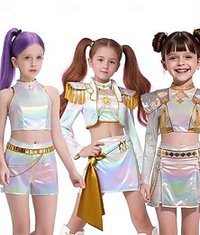 levne -Inspirováno korejskými idoly Popová hvězda Úbory Módní Cosplay kostým Virtuální idol Filmové kostýmy for Dámské Dívčí Dospělí Děti předvečer Všech svatých Výkon předvečer Všech svatých