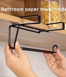 olcso -Lyukmentes, falra szerelhető papírtörlő tartó, helytakarékos kialakítás konyhába és fürdőszobába, modern minimalista stílus, egyszerű telepítés